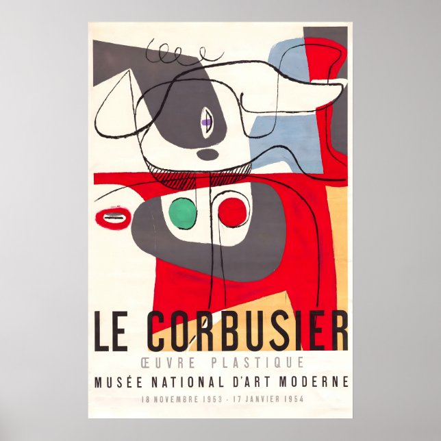Affiche de l'exposition Le Corbusier 1954 IMPRESSI (Devant)