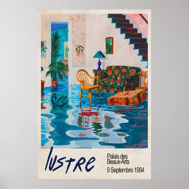 Affiche de l'exposition Lustre Paris Salle inondée (Devant)