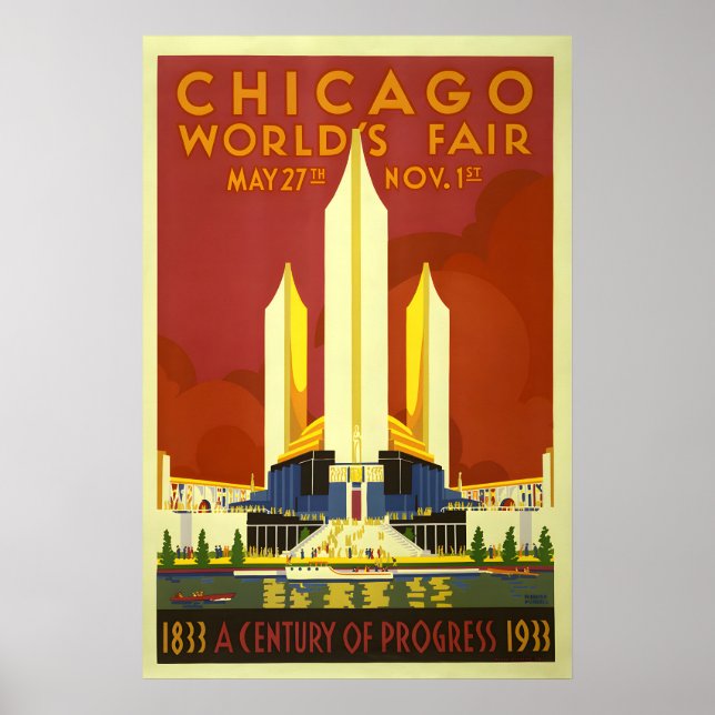 Affiche de l'Exposition universelle de Chicago Cen (Devant)