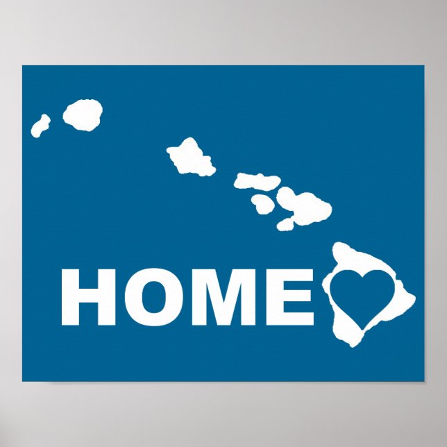 Affiche de l'Hawaii, maison loin de l'État (Devant)