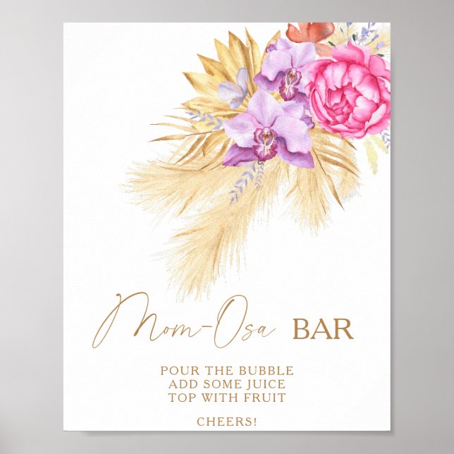 Affiche de l'herbe des Pampas - Bar Mom-Osa (Devant)