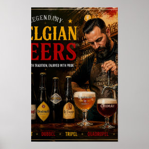 Affiche de l'héritage et de la chaleur de la bière