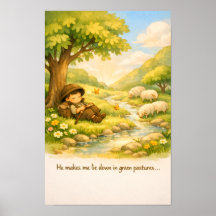 Affiche de l'histoire du Psaume 23 | Art mural de
