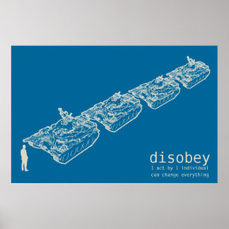 Affiche de l'homme de char DISOBEY