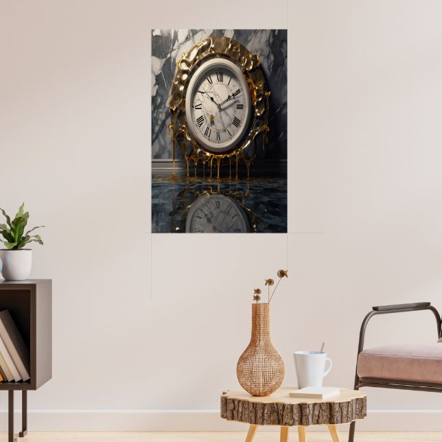 Affiche de l'horloge de fusion surréelle - Art de  (Salon 3)