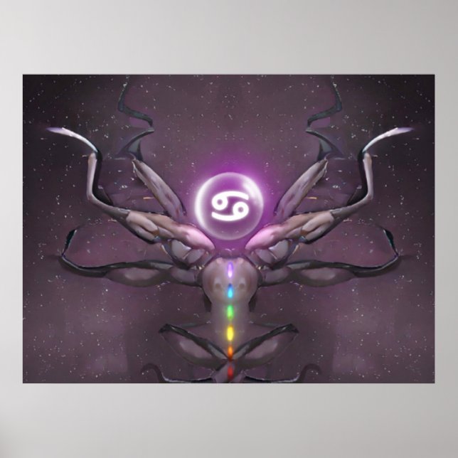 Affiche de l'Horoscope du cancer du zodiaque (Devant)