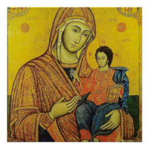 Affiche de l'icône de la Vierge Marie