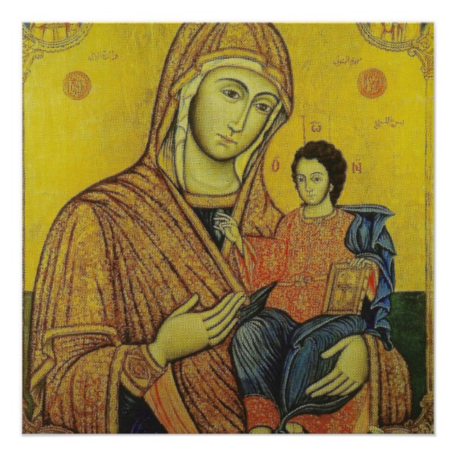 Affiche de l'icône de la Vierge Marie (Devant)