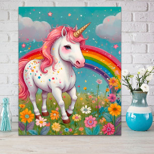 Affiche de licorne magique pour chambre d'enfants