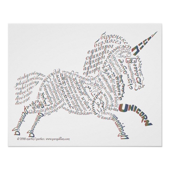 Affiche de licorne mondiale (Devant)
