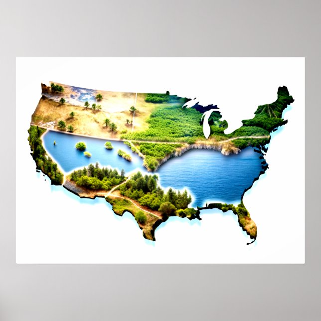 Affiche de l'île d'Assateague USA (Devant)