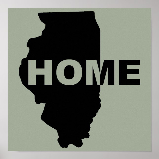 Affiche de l'Illinois, maison loin de chez soi (Devant)