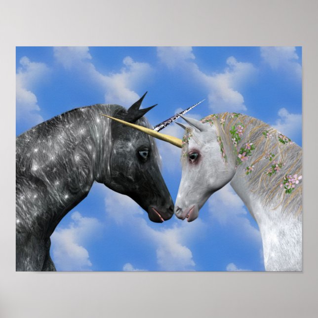 Affiche de l'Imaginaire Kissing Unicorns (Devant)