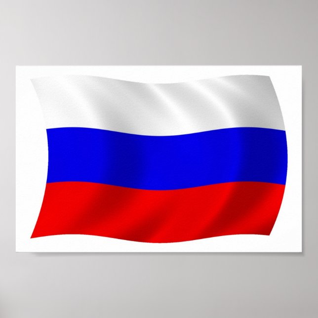 Affiche de l'impression du drapeau de la Russie (Devant)