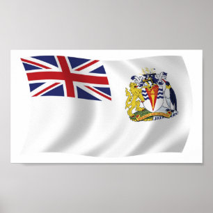 Affiche de l'impression du drapeau de l'Antarctiqu