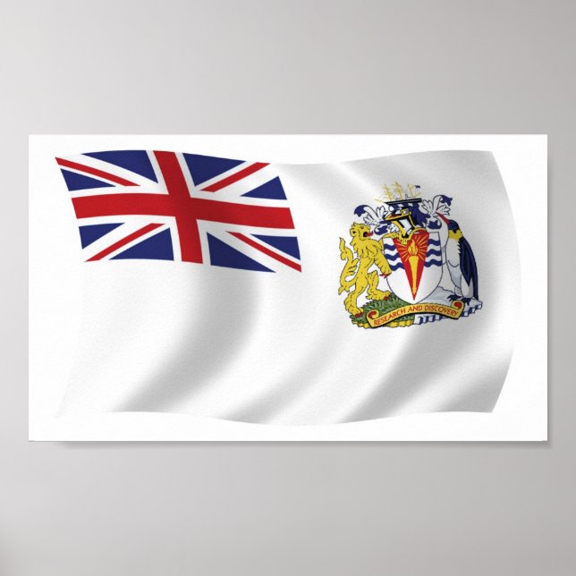 Affiche de l'impression du drapeau de l'Antarctiqu (Devant)
