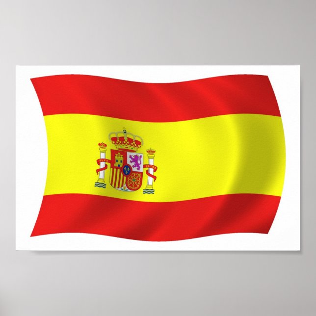 Affiche de l'impression du drapeau de l'Espagne (Devant)