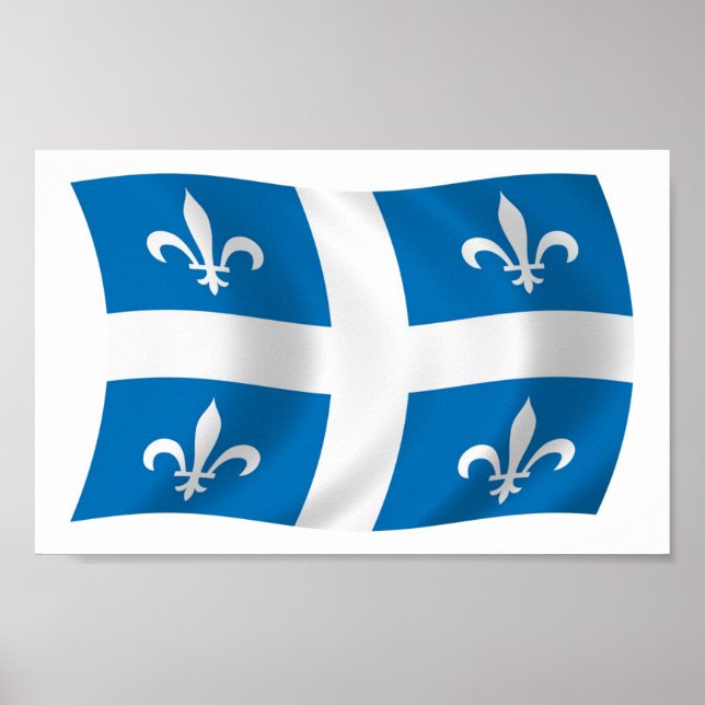 Affiche de l'impression du drapeau du Québec (Devant)