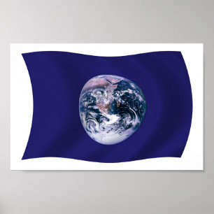 Affiche de l'Imprimé du Drapeau de la Terre