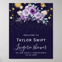 Affiche de lingerie florale d'automne pour une soi