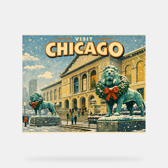 Affiche de l'Institut d'Art de Chicago en hiver (Recto)