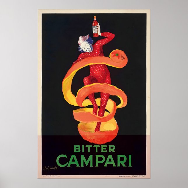 Affiche de liqueur Campari vintage nourriture et b (Devant)