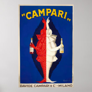 Affiche de liqueur Campari vintage nourriture et b