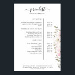 Affiche de liste de prix florale moderne<br><div class="desc">Affiche de liste de prix moderne et florale. Modifiez votre produit en quelques minutes en ajoutant vos données. Vous pouvez changer la police/couleur/position grâce à la « personnalisation avancée ».</div>