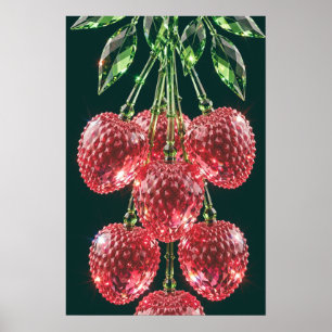 Affiche de litchi cristal — Récolte de cristal