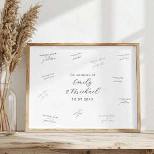 Affiche de livre d'or de mariage moderne