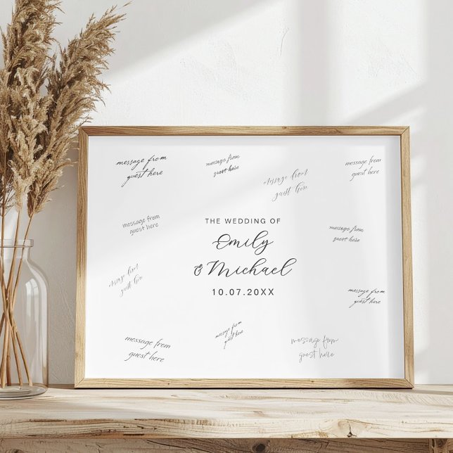 Affiche de livre d'or de mariage moderne (Créateur téléchargé)