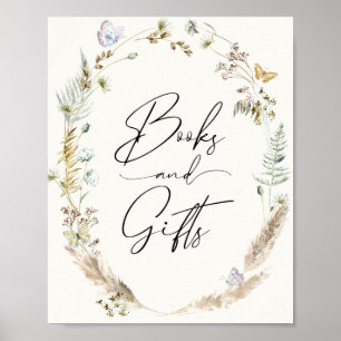 Affiche de livres et cadeaux papillons Boho
