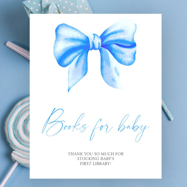 Affiche de livres pour bébé avec un nœud bleu (Créateur téléchargé)
