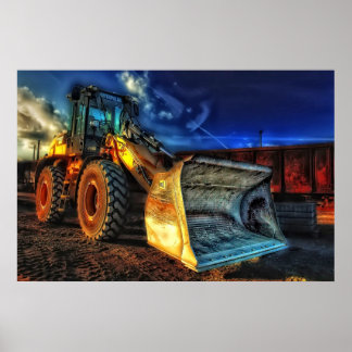 affiche de l'oeillet pour bulldozer de constructio