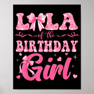 Affiche De Lola Anniversaire Famille Rose Coquette