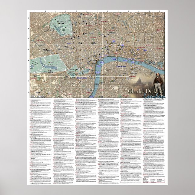 Affiche de Londres de Charles Dickens (Devant)