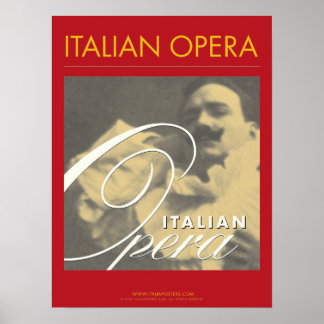 Affiche de l'opéra italien Enrico Caruso