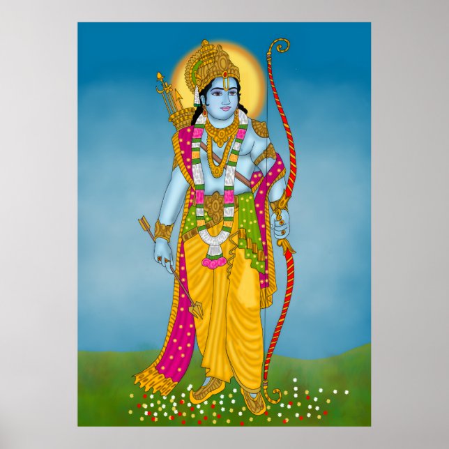 Affiche de Lord Ram – Art mural divin (Devant)