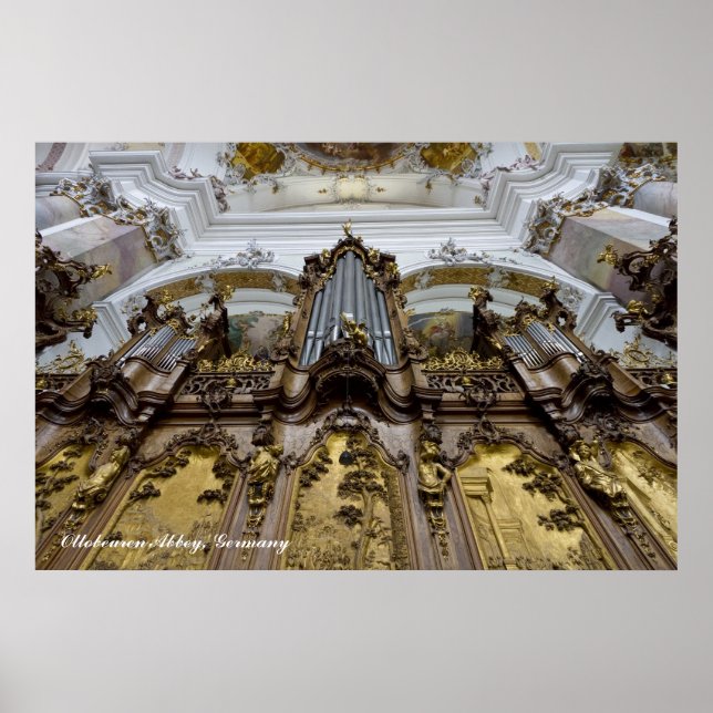 Affiche de l'orgue à tuyaux de l'abbaye d'Ottobeur (Devant)