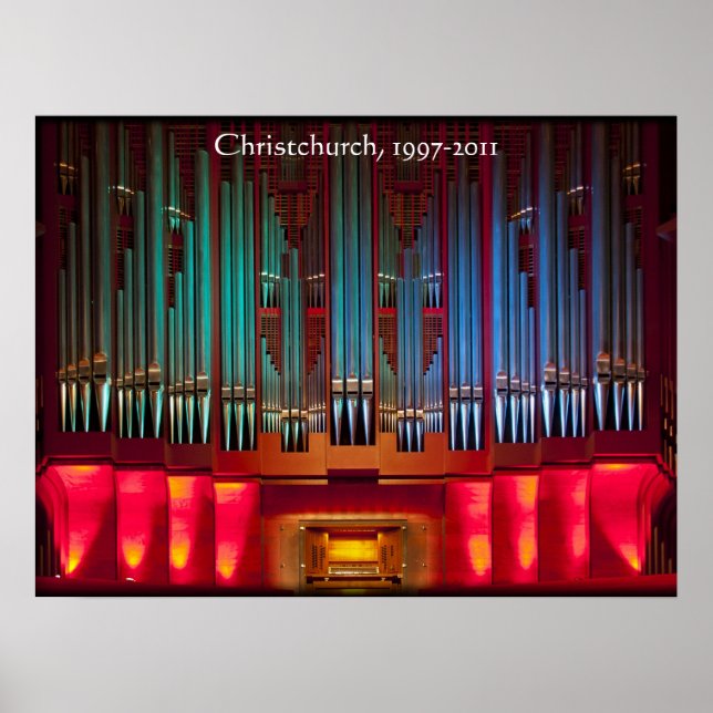 Affiche de l'orgue extra large de l'hôtel de ville (Devant)