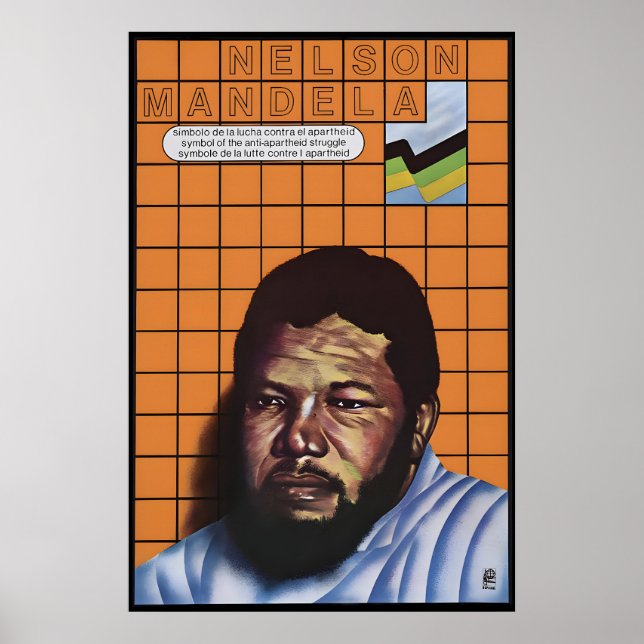 Affiche de l'OSPAAAL Afrique du Sud Nelson Mandela (Devant)