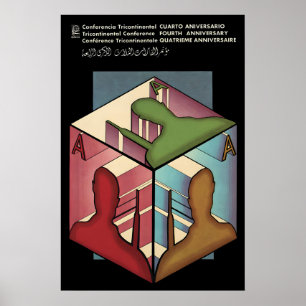 Affiche de l'OSPAAAL Conférence tricontinentale qu