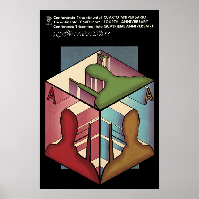 Affiche de l'OSPAAAL Conférence tricontinentale qu (Devant)