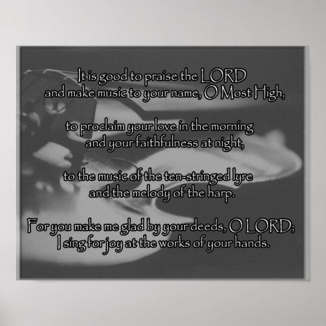 affiche de louange de la salle de musique (Devant)