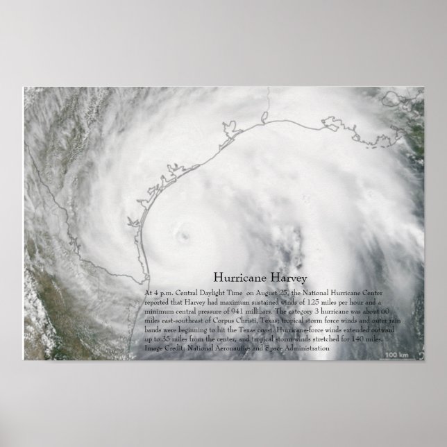 Affiche de l'ouragan Harvey (Devant)