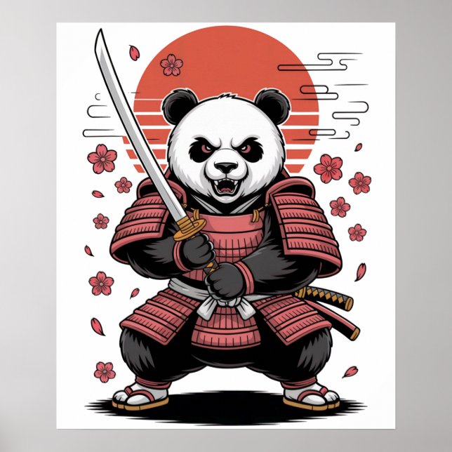 Affiche de l'ours samouraï Panda (Devant)