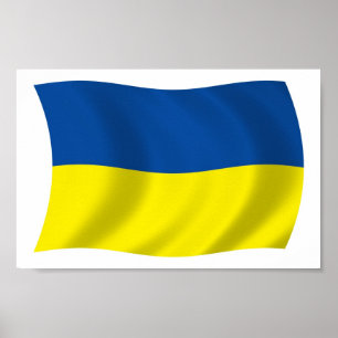 Affiche de l'Ukraine avec drapeau à imprimer