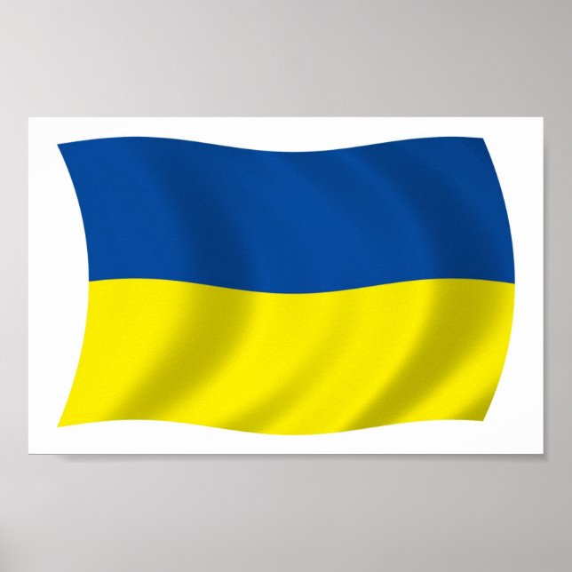 Affiche de l'Ukraine avec drapeau à imprimer (Devant)