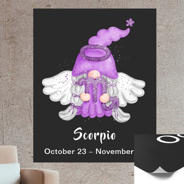 Affiche de lutin signe astrologique Scorpion ange  (Gnome Scorpio Astrology Sign Angel 40 x 50 Poster)
