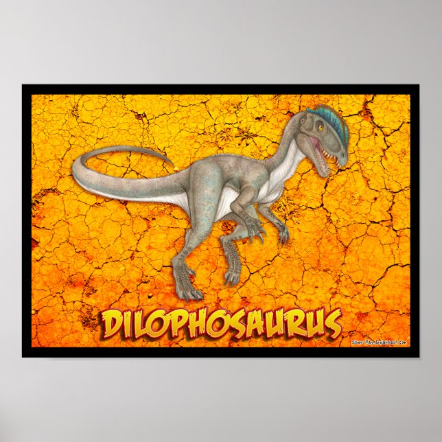 Affiche de luxe Dilophosaurus (Devant)